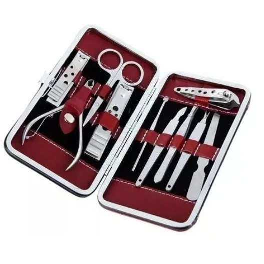 Kit Cortador De Unha Manucure Portatil Estojo Pinca Tesoura