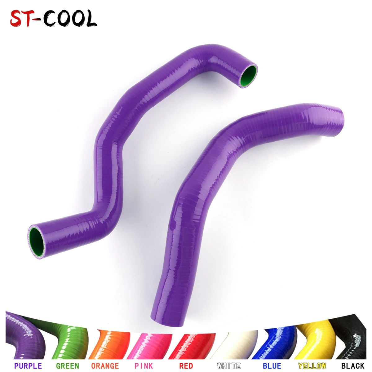 

For 1994-1995 Ford Mustang GT Cobra GTS SVT 5.0L V8 High Temp Radiator Coolant Hoses Kit Silicone Tubes 2Pcs 10 Colors