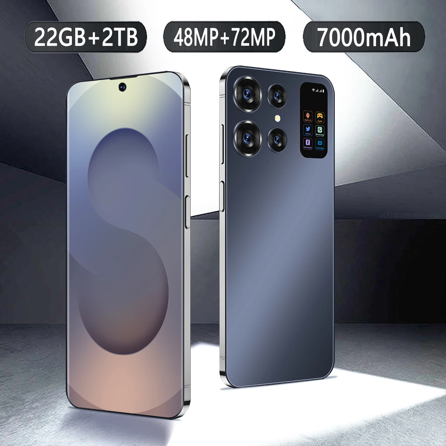 2025 nuovo Smartphone 7.0HD Schermo 22G + 2T Android14 10core 7000Mah Cellulare Dual Sim Face Sbloccato 5GMobile Phone Versione Globale