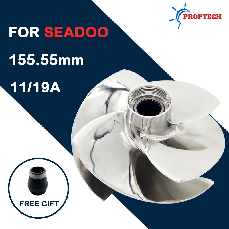 Fit Seadoo SR-11/19A Jet Ski Impeller GTI/SE 130 / GTI SE 170 / GTX 170 / WAKE170 / FISH PRO 170 4 Blades 155.5mm Replaced Solas