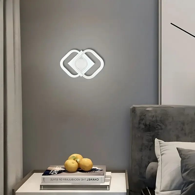Black White Wall Light Square Round LED Three Color Temperature Dimming 85v-265v Modern Simple Aisle Bedside Corridor Porch