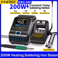 FNIRSI DWS-200 200W Power Repaid Heating Soldering Iron Staion C210 C245 Solder Iron Handle Electronic Welding Rework Station