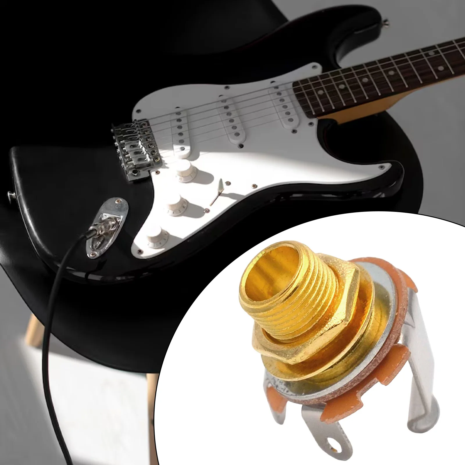 2025 HOT 6.35mm 1/4\' Jack Plug Socket Output Plate for Telecaster TL Guitar Guitar Parts Accessories