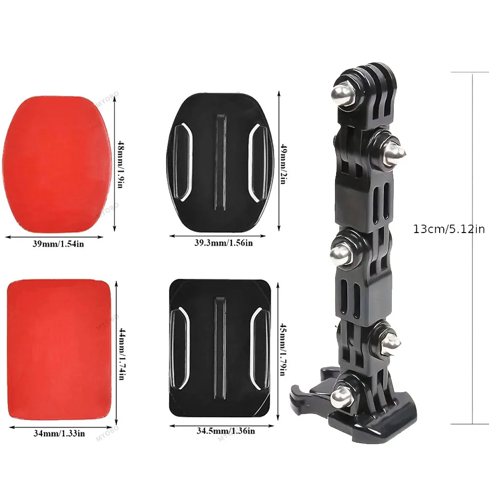 Motorcycle Helmet Bracket for DJI Action 5 Pro 4 3 Helmet Chin Extension Arm Mount For Gopro Yi Action Camera Accessories Set