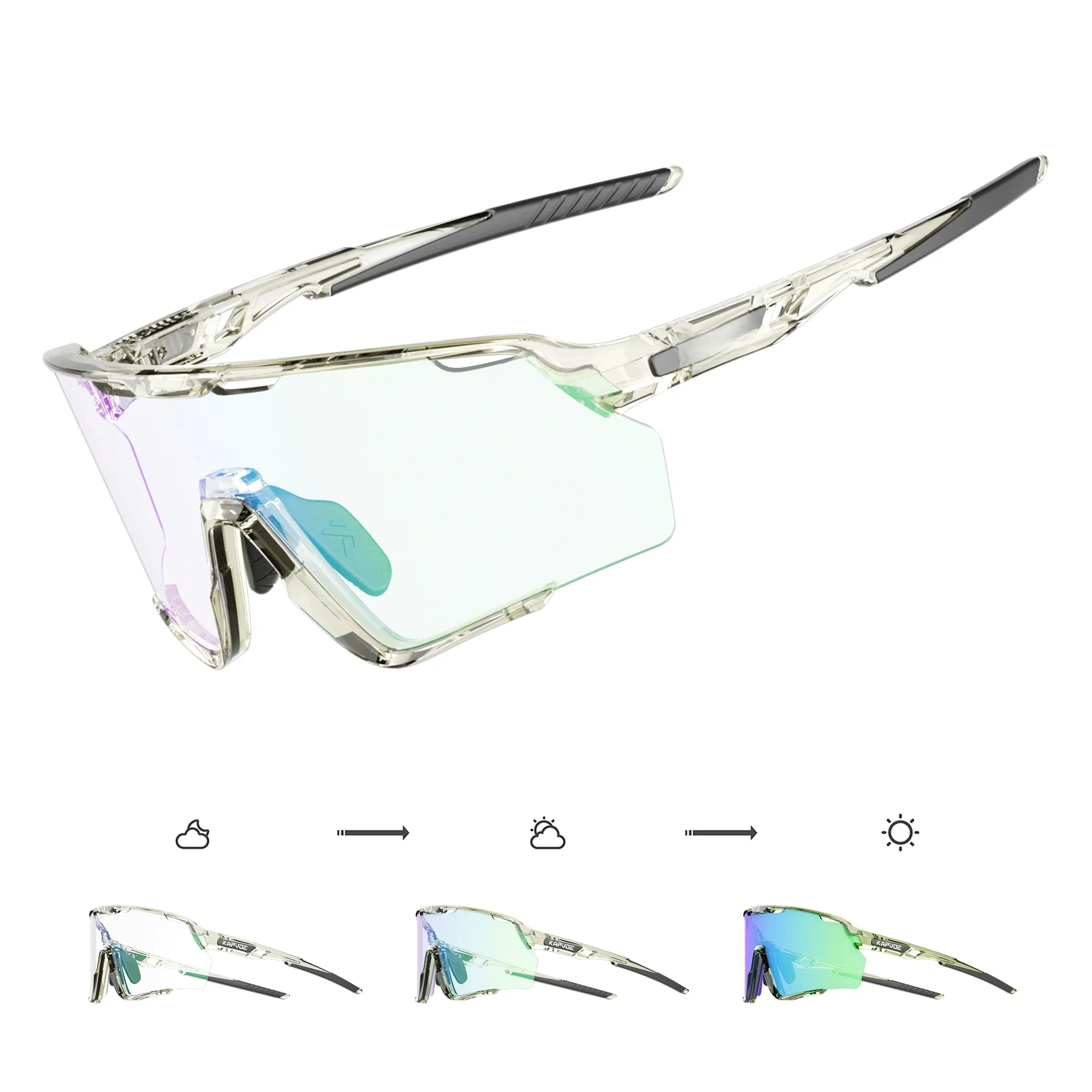 AliExpress kapvoe Kapvoe Photochromic Frame Sunglasses and Photochromic Lens Cycling Glasses for WomenUV400 Sports Eyewear 2024 Bike Bicycle UV400