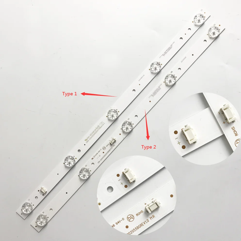 405MM LED Backlight strip 5 Lamp for Philco 24" LCD Ph24e30d CRH-A24303002055BGREV1.0 MR CRH-A2430300205713Rev1.0 I