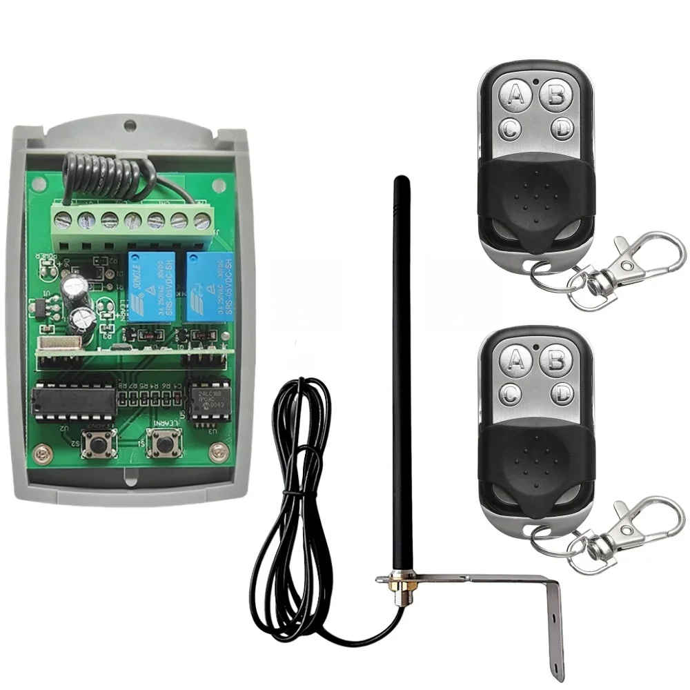 Télécommande universelle de porte de Garage, récepteur + émetteur + antenne de remplacement 433.92mhz, contrôleur d'ouverture de porte 433MHz