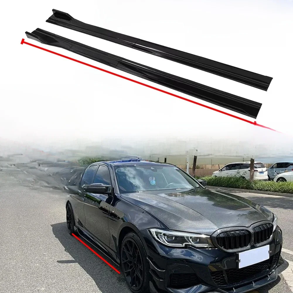 2.2m Przedłużenie spódnicy bocznej Splitter 8szt Dyfuzor Lip Winglet Wing Do BMW X3 X5 F10 F20 F30 G01 G20 G30 320i 325i 330i Body Kit — zdjęcie 2
