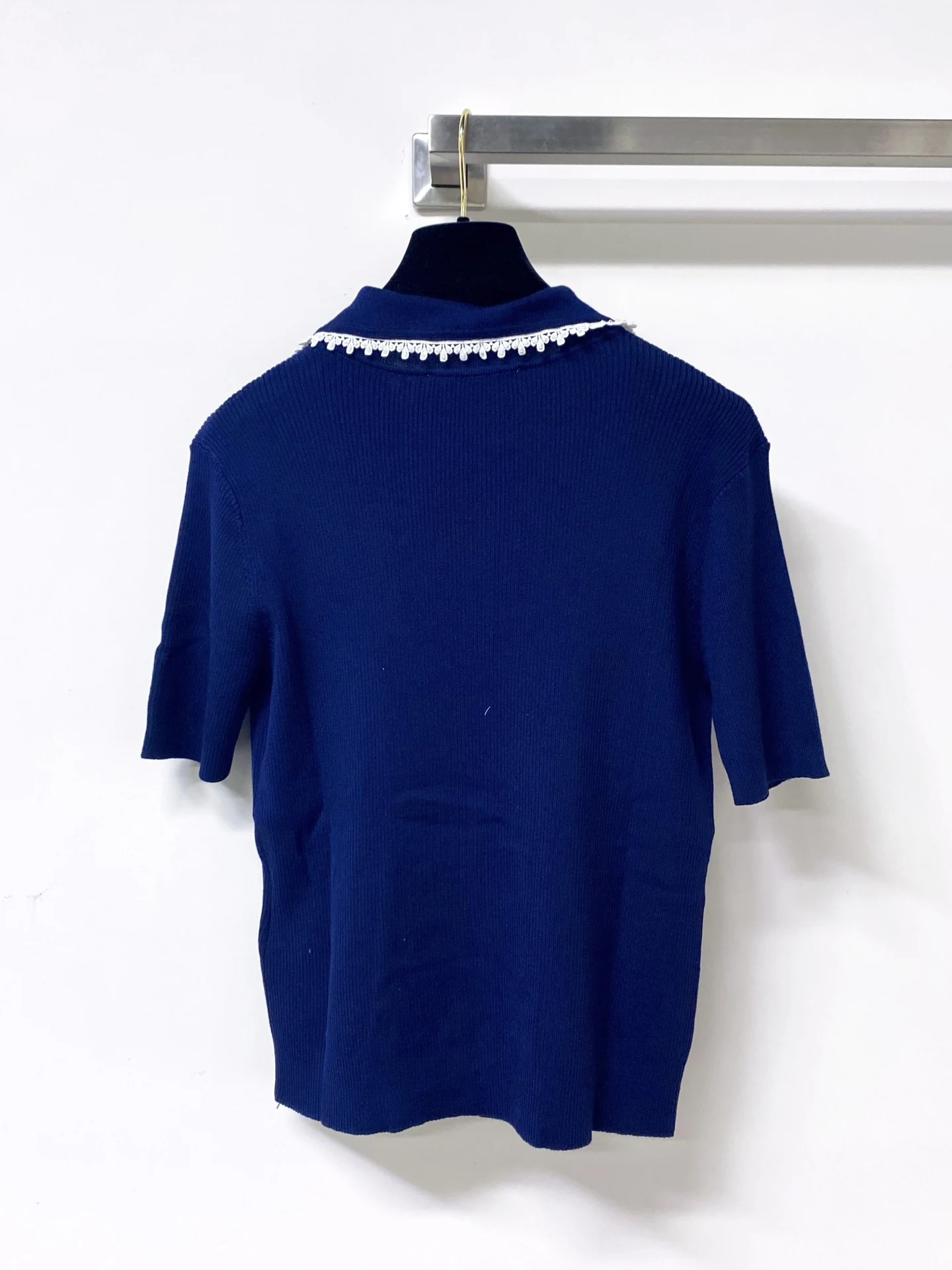 

2026 New Fashion Spring Vintage Color Block LoosOff-the-Shoulder Short-Sleeve Knit Top Sweater for Women