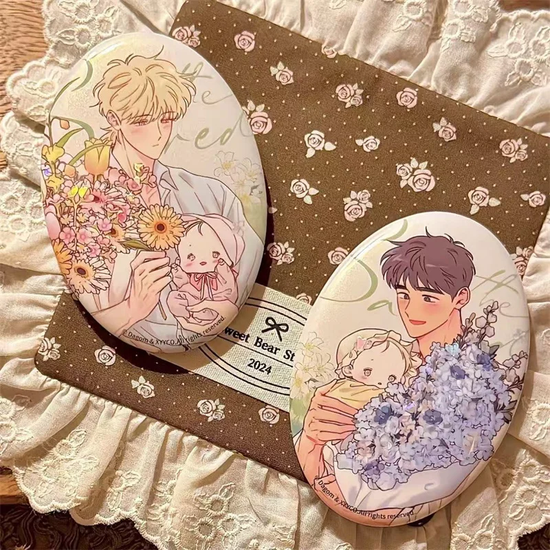 Manwha The Sacred Serpent’s Seduction Taesun Geumryang Cosplay Badge Brooch Lapel Pins Backpack 2Pcs Jewelry Accessories Prop
