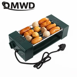 Elektrische Worstmachine Multifunctionele Amerikaanse Hotdog Kebab Roller Teppanyaki Barbecue Grill Steak DIY Hamburger Bakoven