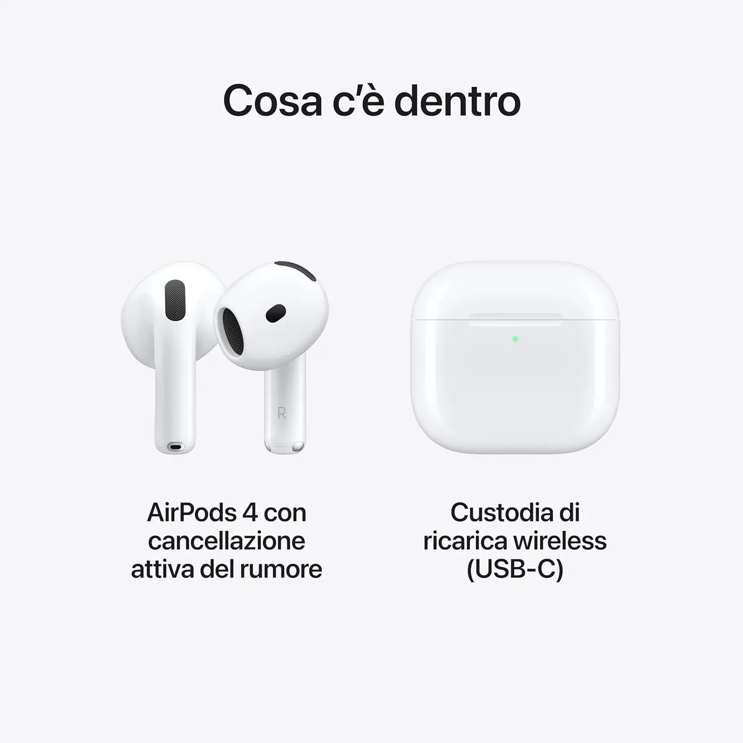 Nuevos auriculares inalámbricos Apple AirPods 4, auriculares Bluetooth, cancelación activa de ruido, audio adaptable, transparencia, audio espacial personalizado, carga USB-C personalizada, carga inalámbrica 7