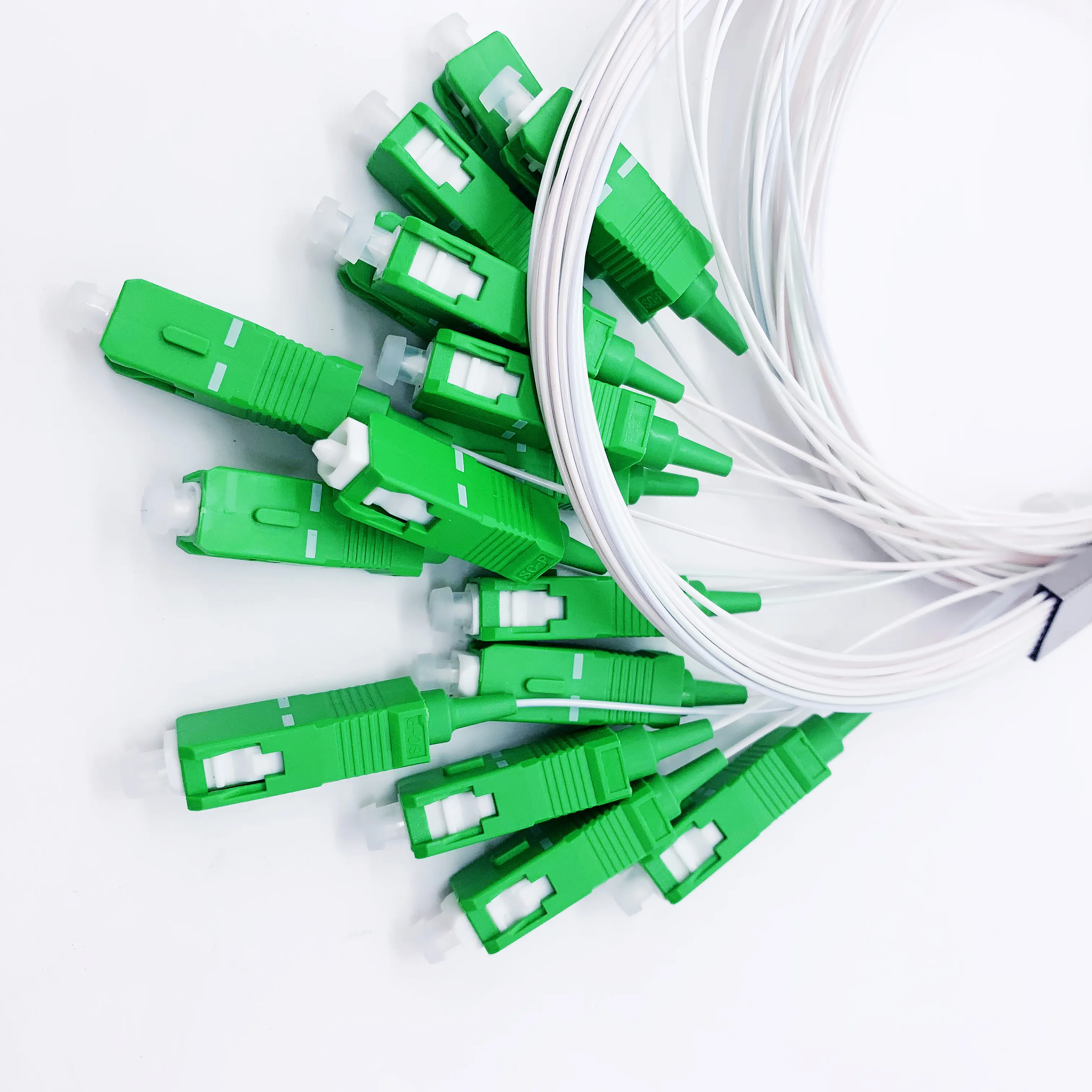 5pcs 10pcs Opitc Fiber Splitter 1x2 1×4 1×8 1×16 1×32 Optical Fiber Connector Tube Splitter SC APC Connector Splitter Connector