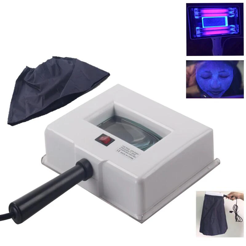 SPA Lamp Skin UV Analyzer Facial Skin Testing Examination Magnifying Analyzer Lamp Machine with Protective Cover and Face Drape