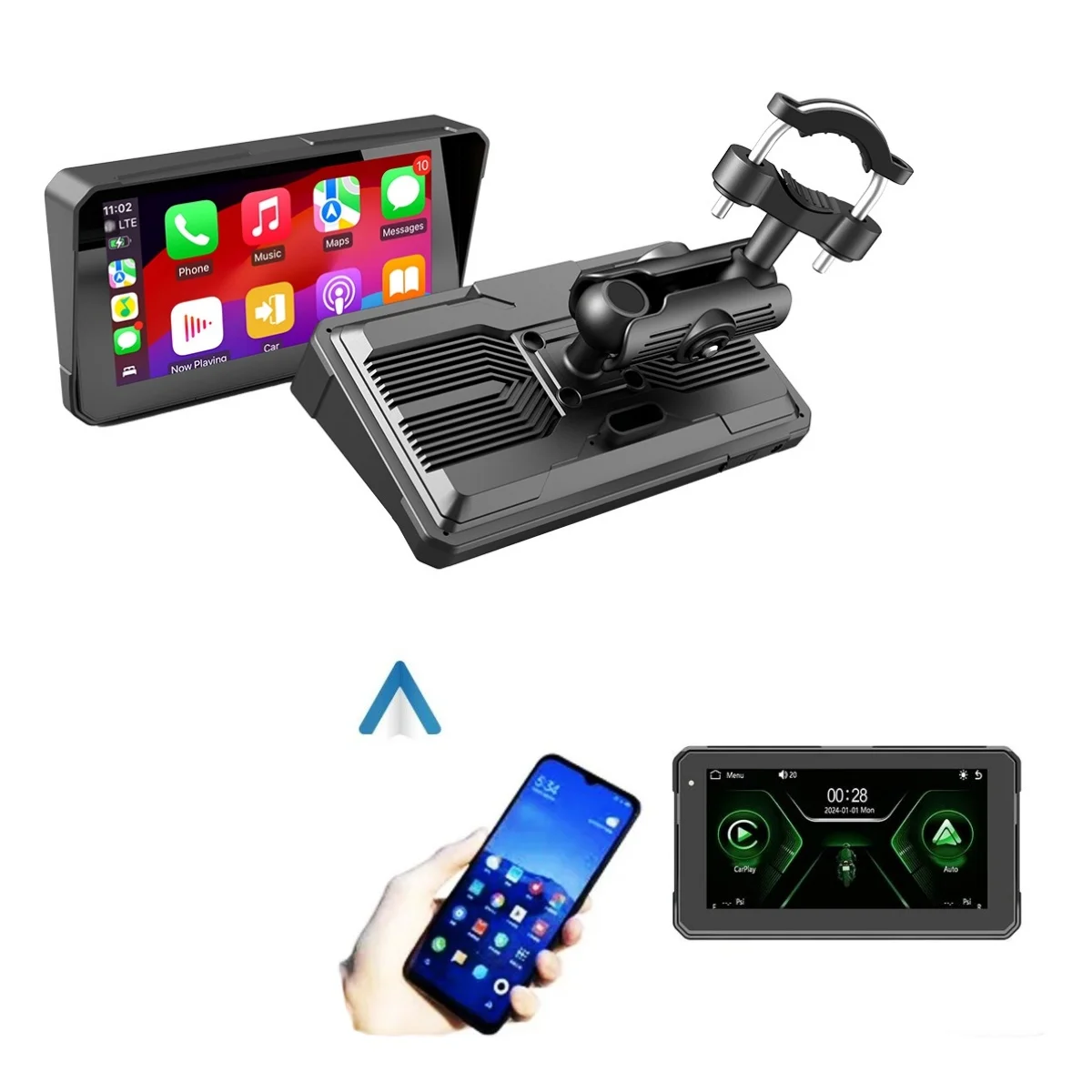 M790/M792 Motorfiets Smart Screen 6 Inch IPS Touchscreen 1440*720 Resolutie 1000NIT Helderheid Bluetooth V5.0 WiFi 2.4+5G - afbeelding 2