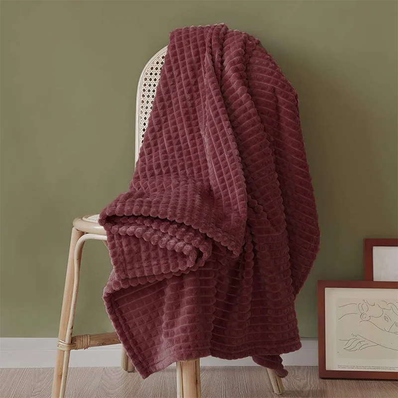 Koc dekoracyjny z polaru, żakardowy, różowy, miękki i przytulny koc na kanapę i łóżko dla kobiet, ciepły, puszysty koc z pluszu.