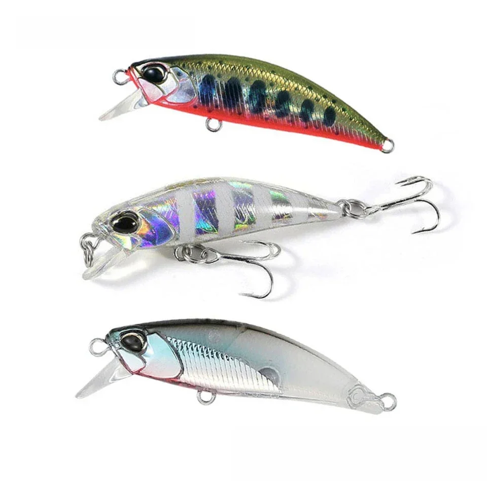 1 pièces 50S nouvelle couleur 4.3g 5g coulant vairon leurre de pêche intrus coffre artificiel Jerkbait appât dur brochet Wobbler manivelle