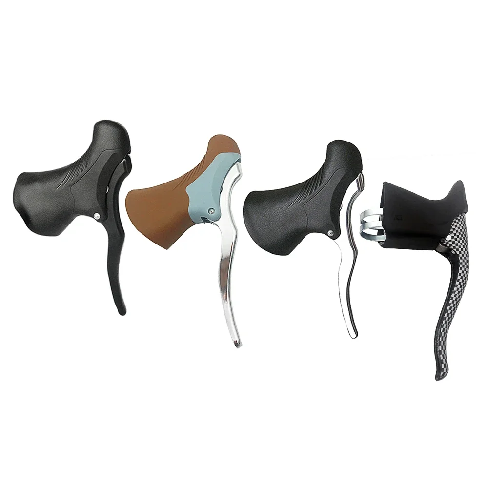 AliExpress NONE Lightweight Aluminum Bicycle Brake Handle MTB Mountain Bike Cycling Brake Levers Front & Rear Brake Levers Drop Handlebar Set