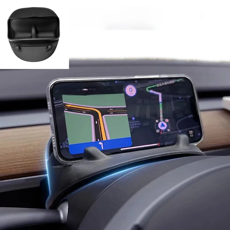 Herval dla Tesla Model 3/Y uchwyt na telefon komórkowy silikonowy Organizer okulary podpórka kierownica silikonowy Organizer — zdjęcie 2