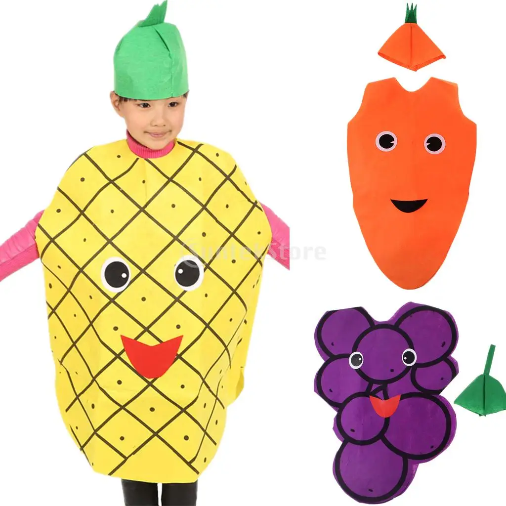 어린이 옥수수 의상, 부직포 야채 복장, 파티 멋진 드레스