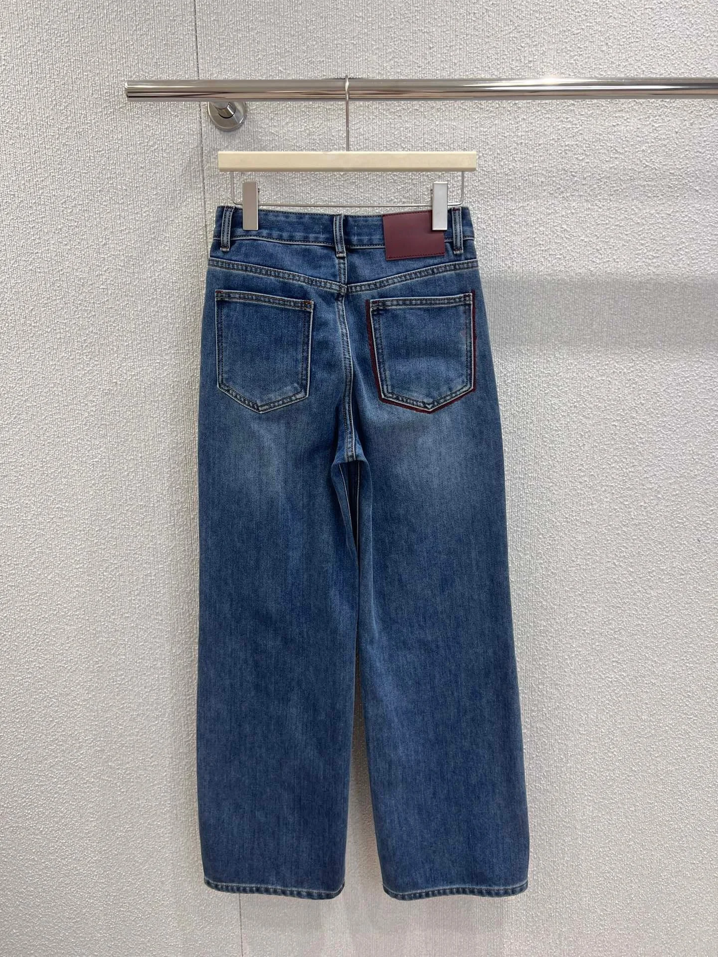 

Осень-зима 2022, новые прямые джинсовые брюки из шерсти с вышивкой, женские джинсы, широкие джинсовые брюки среднего размера