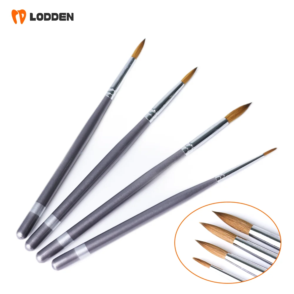 LODDEN 1PCS Inter-dental Porcelain Pens 100% Mink Hair Teeth whitening Tools Dental Shaping Plastic Glaze Ceramic Brush Pens