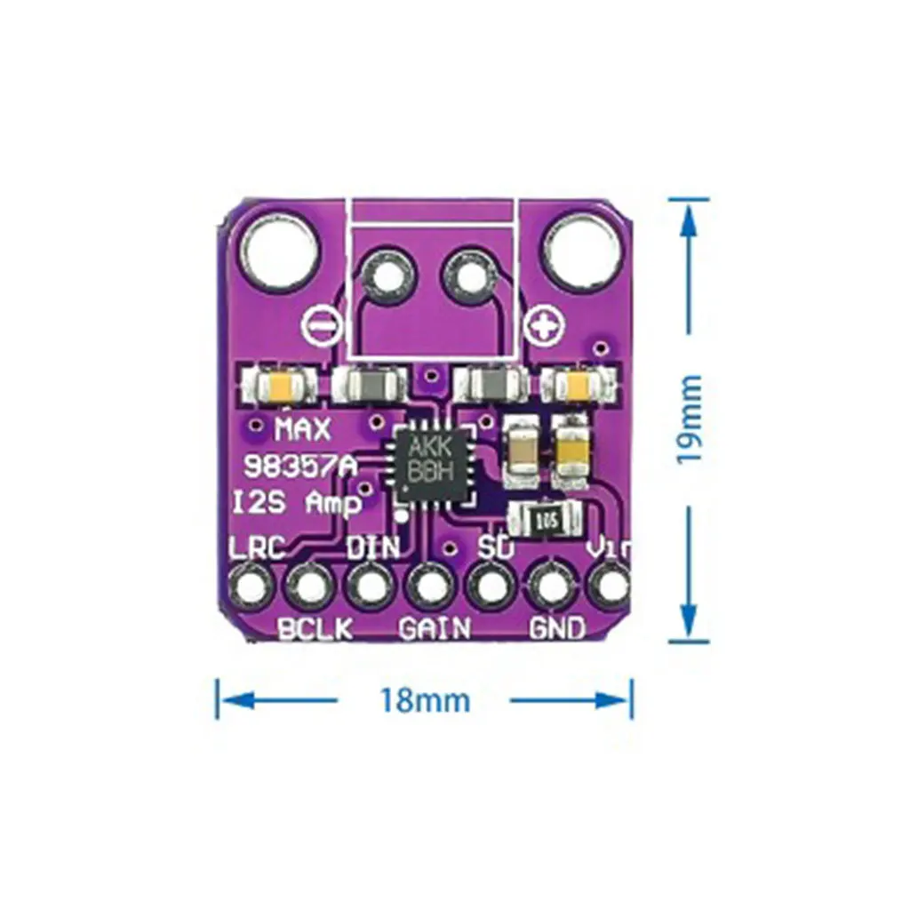 Max98357 I2S 3W Class D Amplifier Breakout Interface Dac Decoder Module Filterless Audio Board For Raspberry Pi
