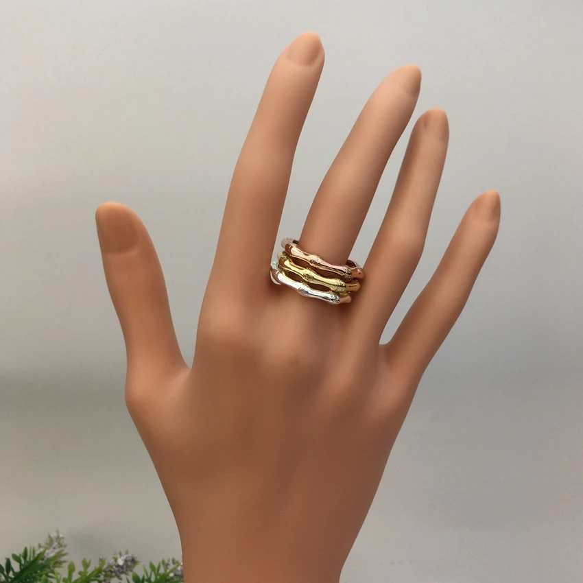 Yuminglai  Dubai Jewelry Fashion Ring for Women Three Tones Rings FHK15522