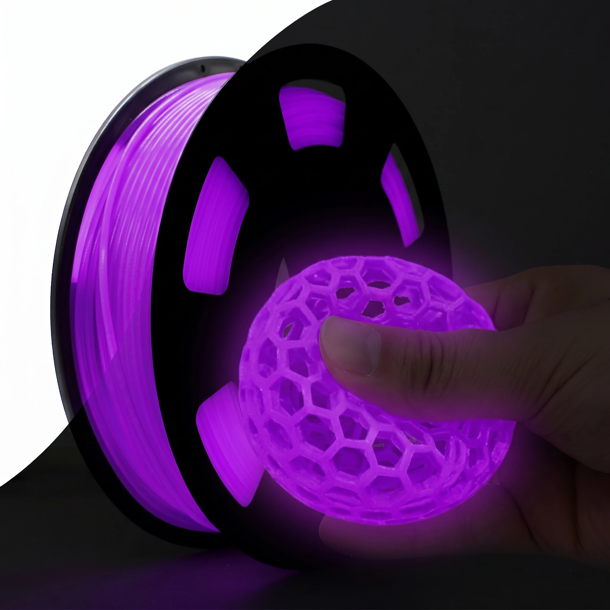 Glow in The Dark Filament ,TPU Filament 1.75 mm, 3D Printer Filament Bundle,250g green,purple,blue,yellow