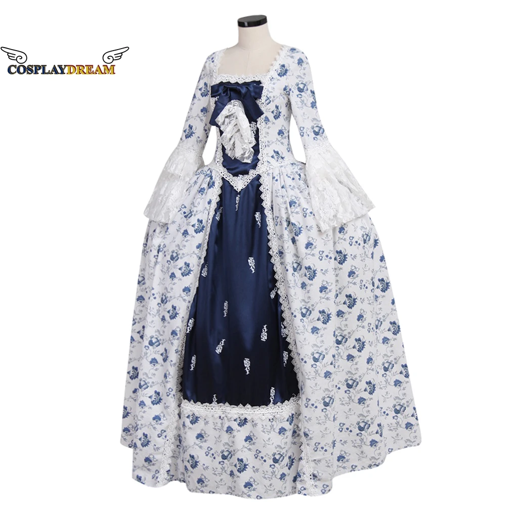 Whole Sale 18th Century Women Floral Ball Gown Rococo Dress Marie Antoinette Cosplay Costume Medieval Historical Victorian Dress