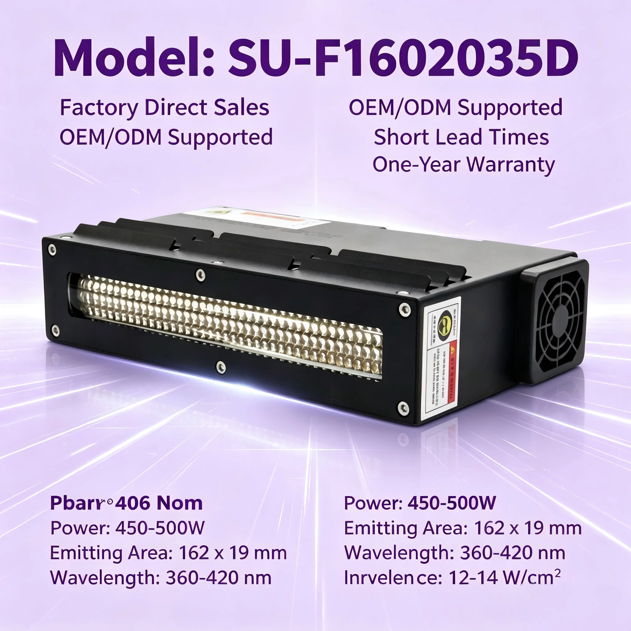 500W UV LED pre curing lamp air cooling 162*19mm for Ricoh G5 G6 inkjet printer digital printing drying