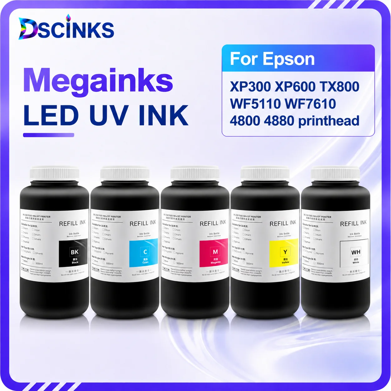 1000ML/bottle*5colors Dedicated UV ink For Ricoh GEN 4 GEN5 printhead for Ricoh UV printer ( 5 color option )