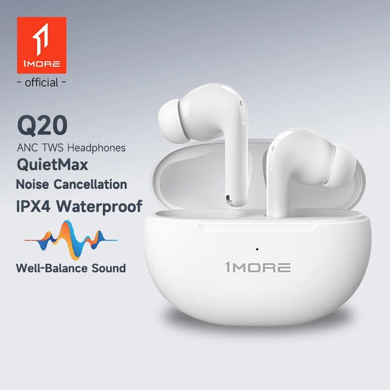 

1MORE Q20 True Wireless Earbuds Bluetooth 5.3 Air Earphone Active Noise Cancelling Headphones Bud For Xiaomi Gamer Free Shipping