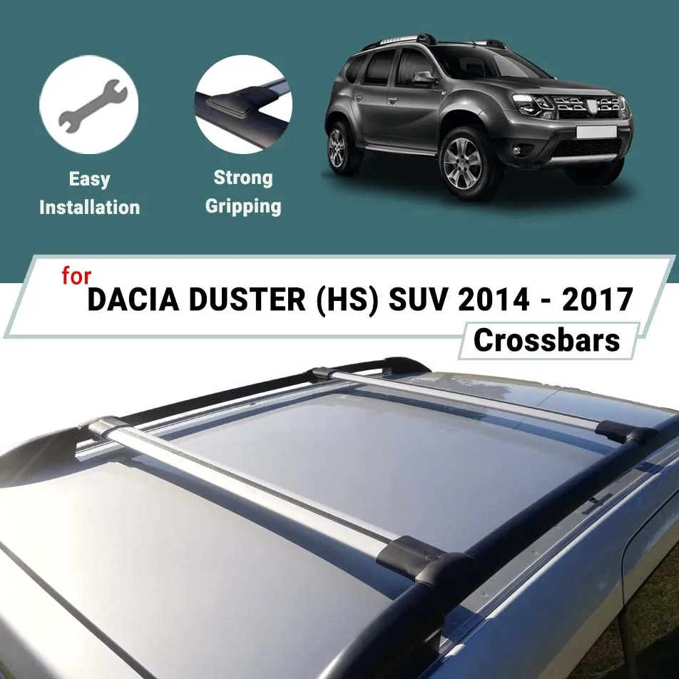 FIT DACIA DUSTER (HS) SUV 2014 - 2017 ALUMINUM ALLOY ROOF RACK CROSS BAR LUGGAGE CARRIER CROSSBAR BIKE RACK LOAD CARRIER