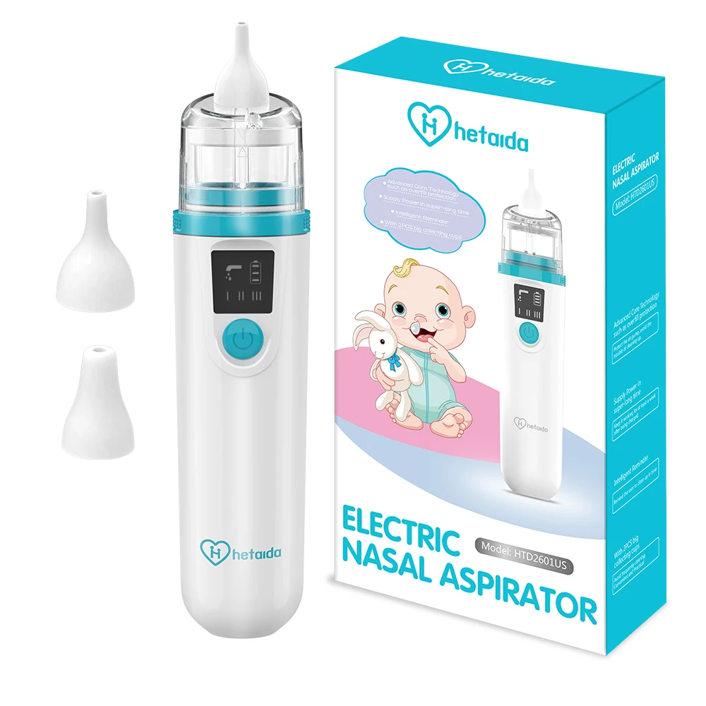 hetaida Electric Baby Nasal Aspirator Safe Comfortable Hygienic Silicon Nose Cleaner Aspirators For Children Kids Bebe Healty