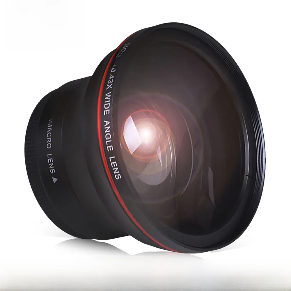 52MM 0.43x profesjonalny obiektyw szerokokątny HD do aparatu Nikon D7100 D7000 D5500 D5300 D5200 D5100 D3300 D3200 D3100 D3000 — zdjęcie produktu 7