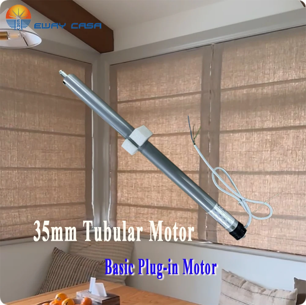 EWAY CASA Electric Splittable Track for a Roman Blind with 50mm Tube Super Long Rail DIY Roman Shade Smart Blinds CM_CMR_35mm