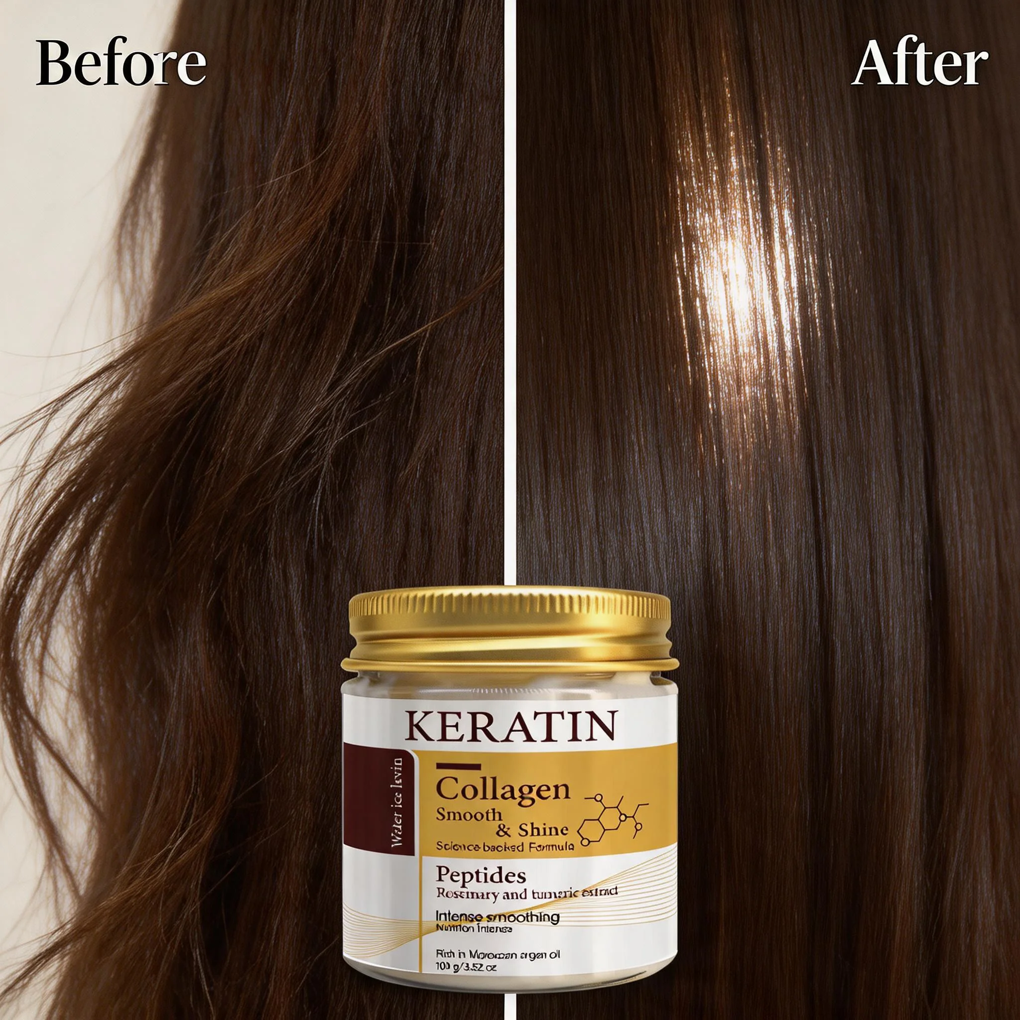 7-In-1 Multi Oil Hair Mask Rosemary Peppermint Castor Oil Keratin Biotin Nourish Scalp Fix Dry Brittle Frizzy Hair Daily Care