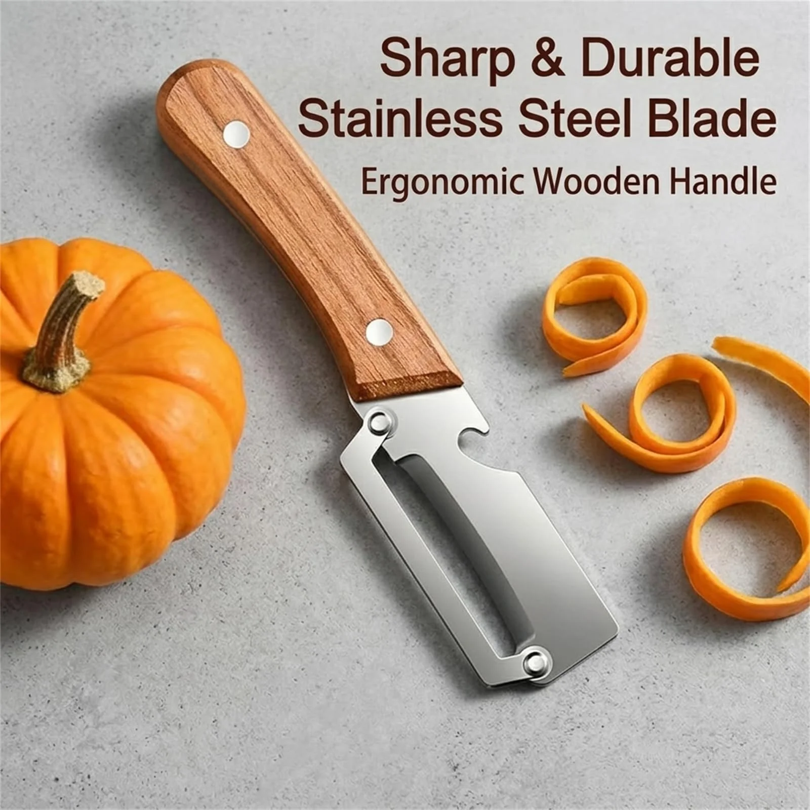 Stainless Steel Heavy Duty Vegetable Peeler 2-Piece – Ultra Sharp Blade Ideal for Hard Skin Produce Like Pumpkin, Squash & Sugarcane, Multi-Functional Kitchen Tool for Effortless Peeling