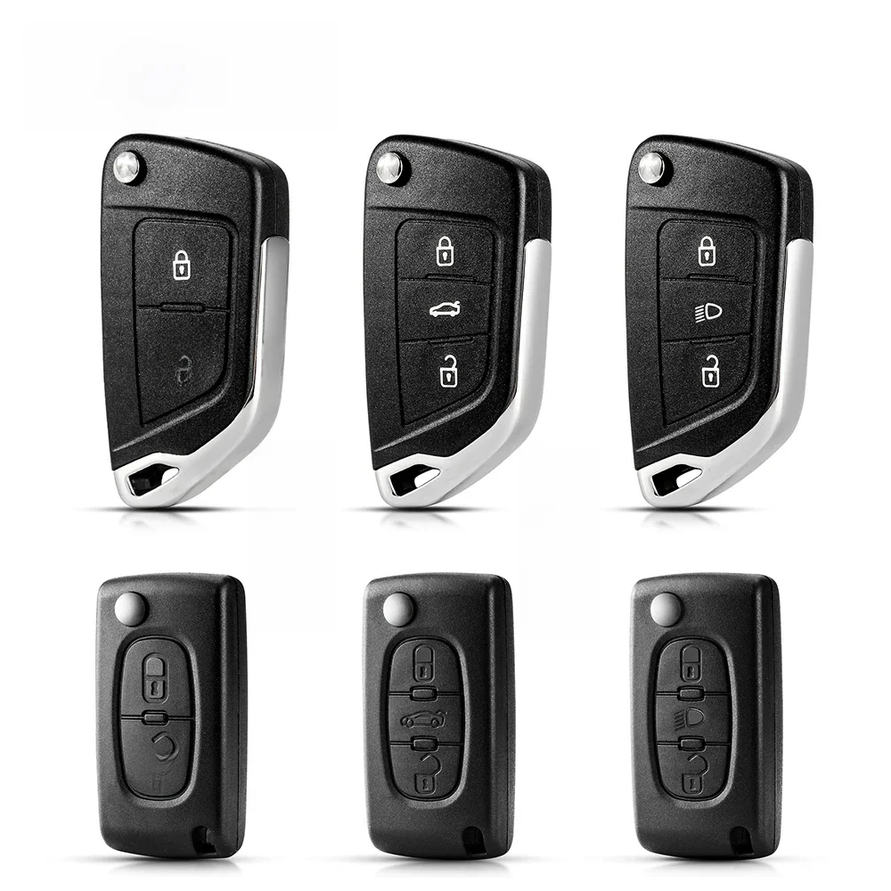 KEYYOU CE0523/CE0536 Zmodyfikowane etui na kluczyk samochodowy do Peugeot 306 407 Partner do Citroen C2 C4 C5 C6 C8 Berlingo Picasso (2B CE0523 VA2) — Zdjęcie 2 z 2