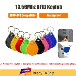 5P 13,56 MHz Mi-fare Schlüsselanhänger Hochfrequenz MF Keytag Proximity Card S50 Classic 1K Smart Tag NFC RFID Schlüsselanhänger für Zugangskontrolle