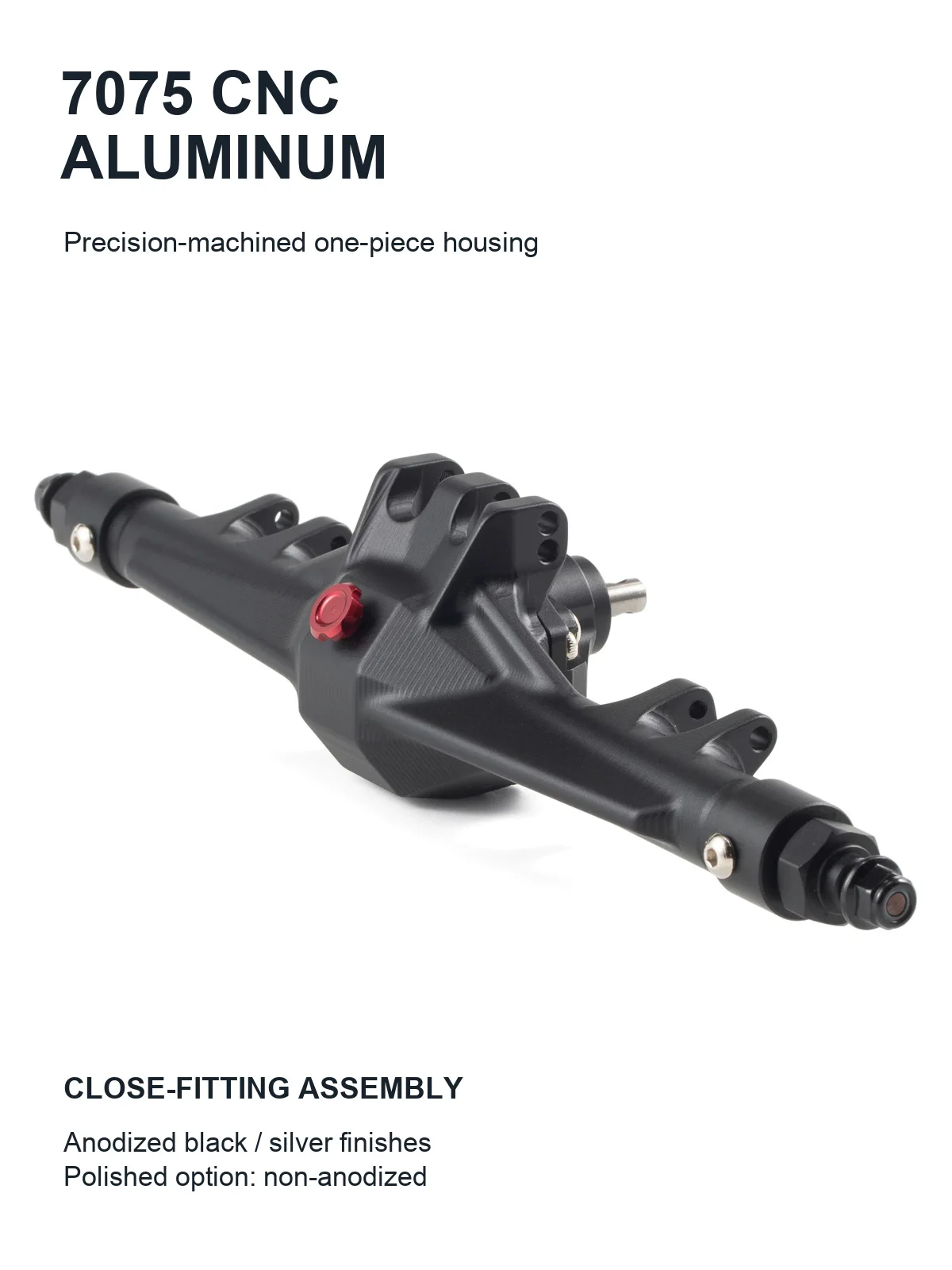 7075 CNC Aluminum F10 Straight Axle Set for Vanquish VS4-10 Phoenix Fordyce Origin Pro 1/10 RC Crawler, S2 3-Section CVD, 8/30T