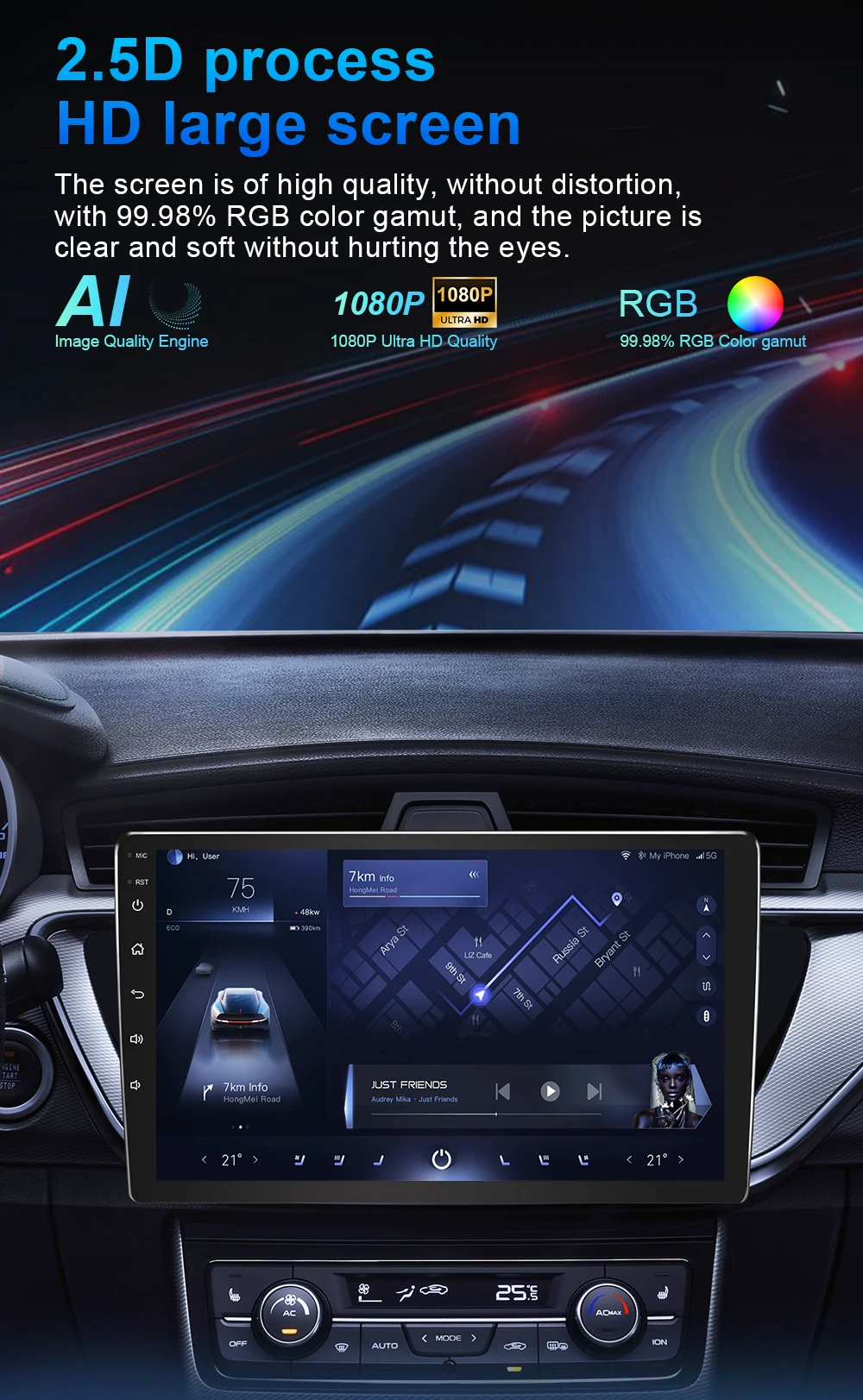Android Auto For Ford Fiesta 1995-2001 Focus MK1 1998-2004 Car Radio No 2din Display 5G Wifi GPS Navigation Screen Autoradio DSP
