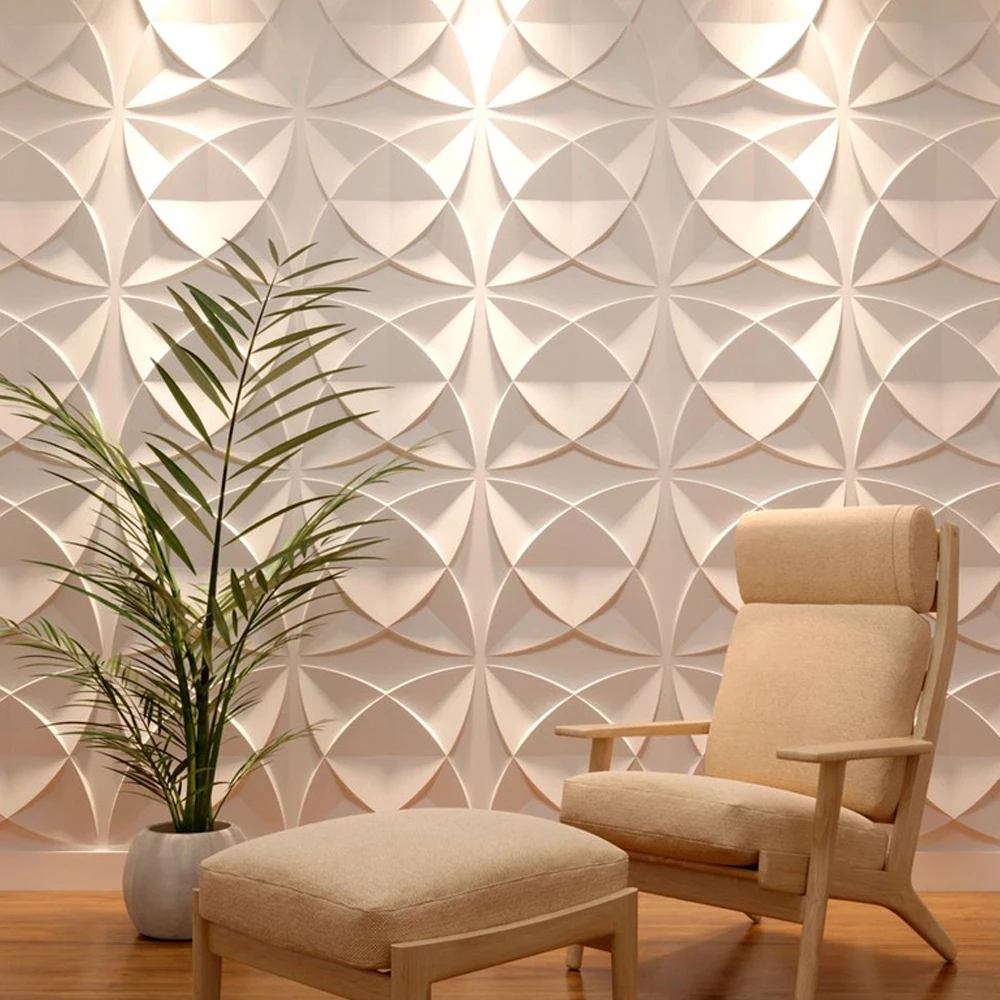 10 Plates Decorative Kit 3D PVC Coating For Wall 25cm