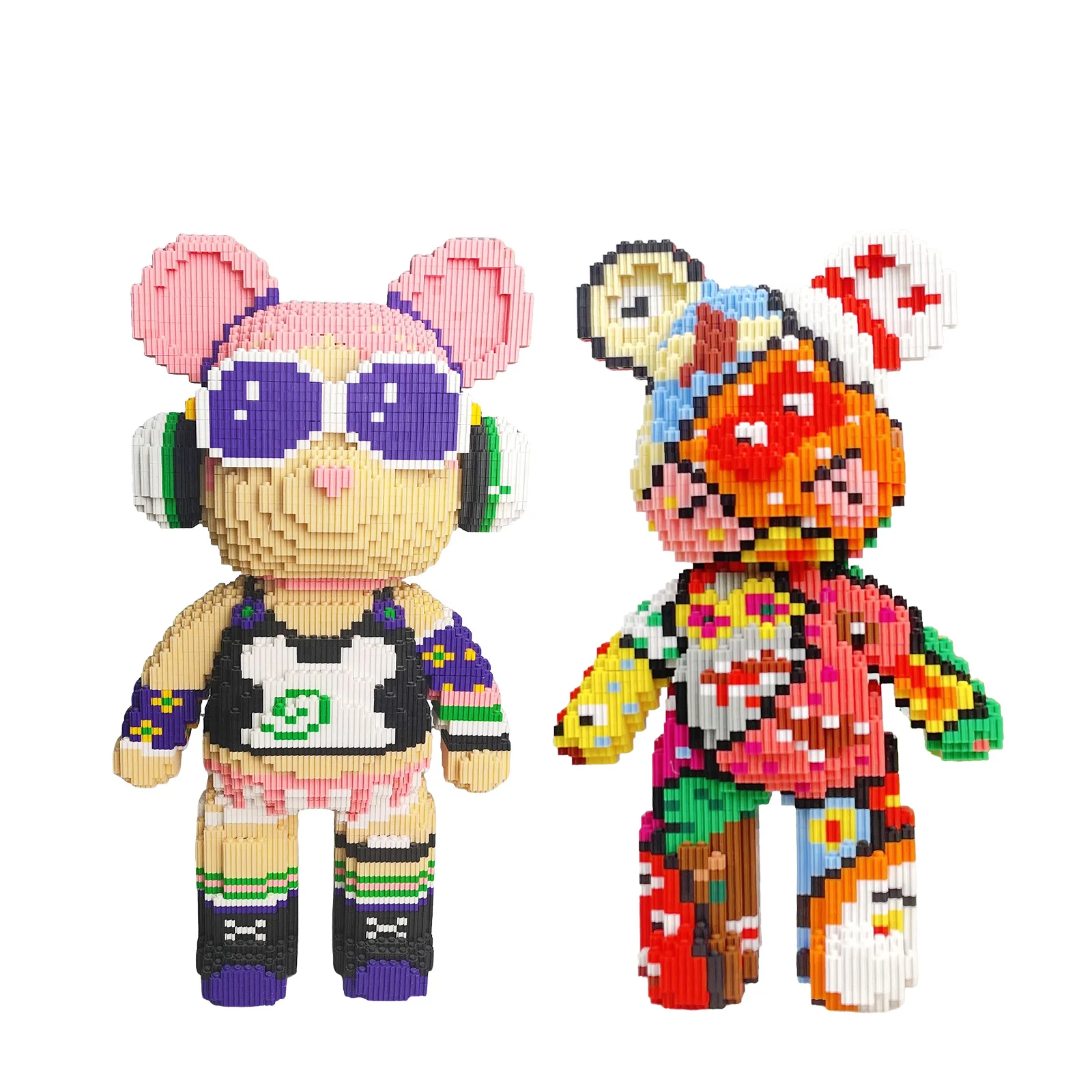 

Rock Girl & Spirit Phantom Bear Building Block Set – 11,000+ Pcs, ABS Mini Bricks, DIY Display Toy w/ Storage, Ages 12+