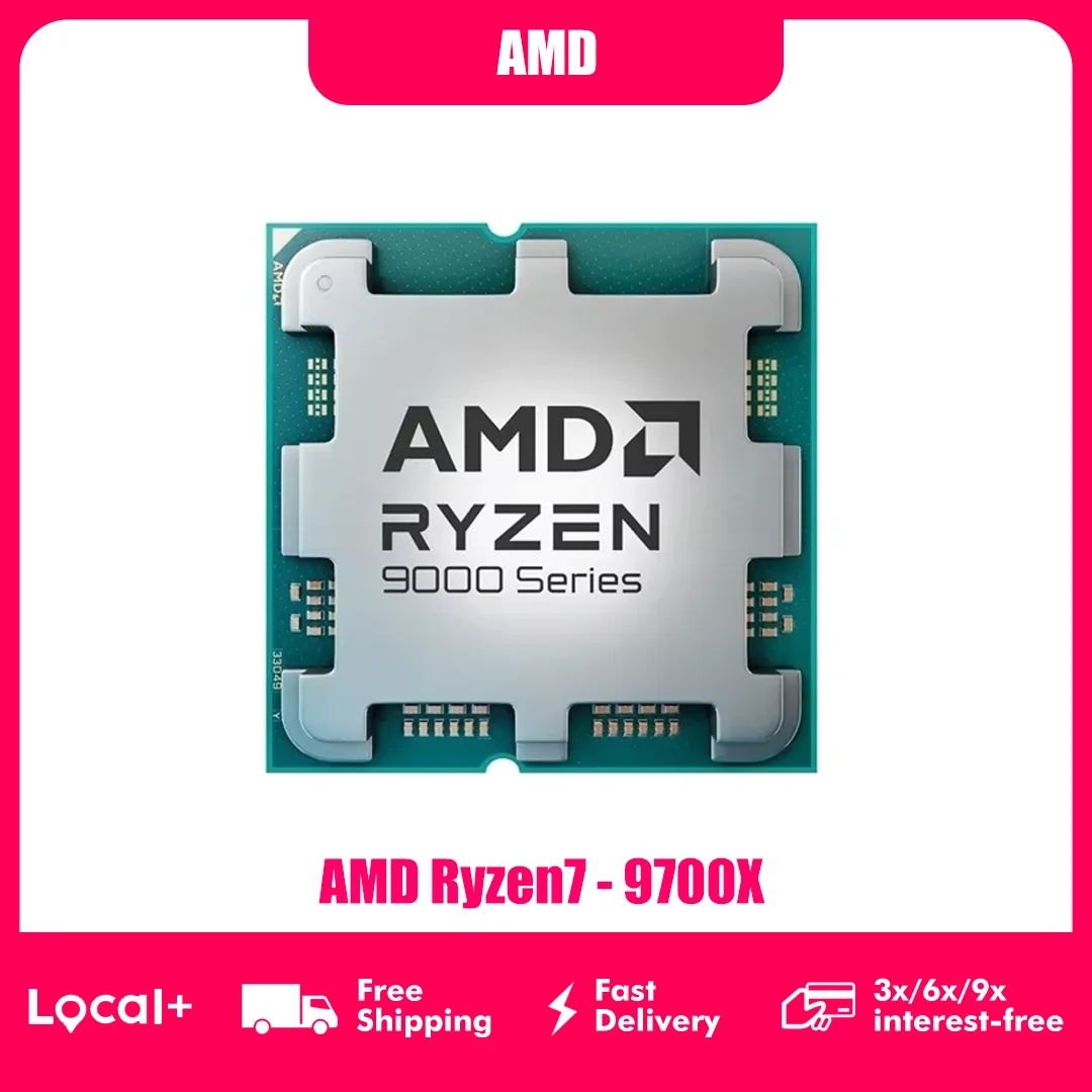 AMD Ryzen 7 9700X Prozessor 5,5 GHz 8-Kern 16-Thread 40 MB Spiele-Speicher 4 nm TDP 65 W AM5-Sockel Spiele-CPU Zen 5