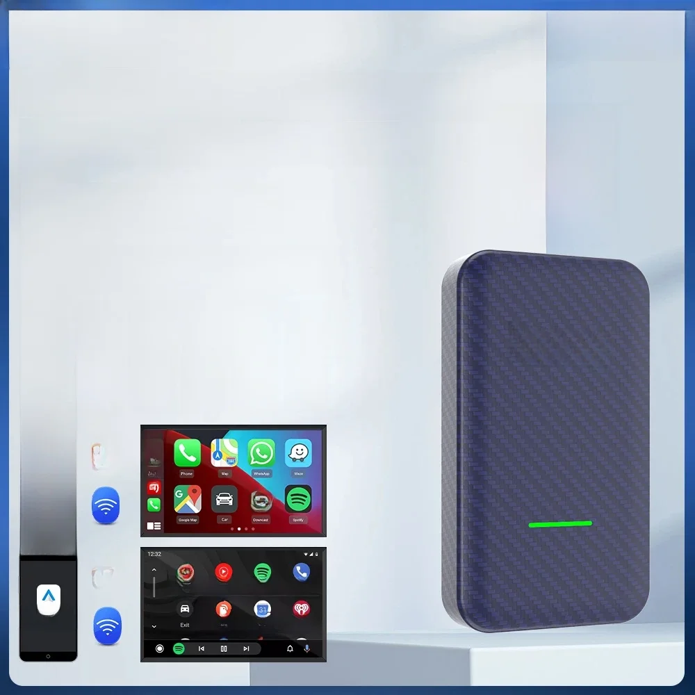 CarlinKit &Loadkey 2-In-1 Wireless Adapter Wired CarPlay To Wireless Android Auto & CarPlay Smart Car Box Plug &Play OTA Upgrade