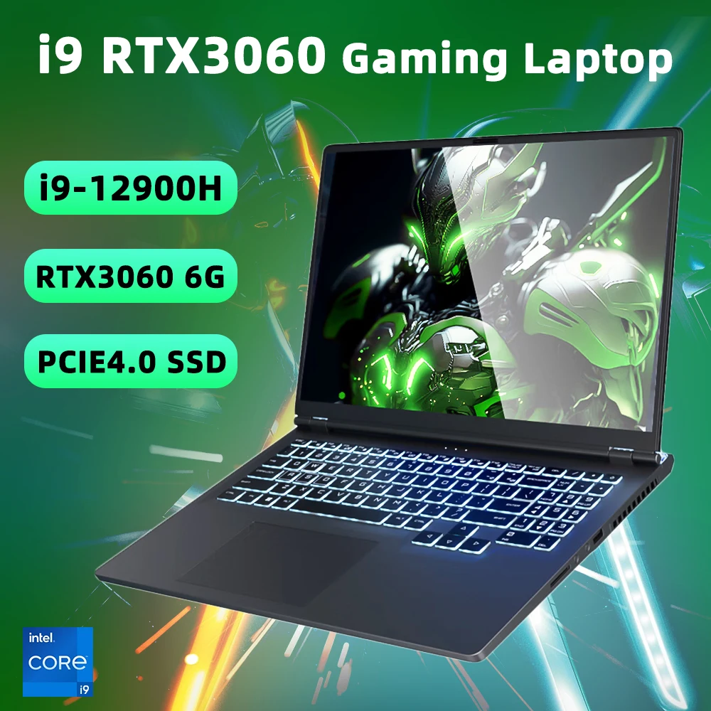 Kingnovy модный игровой ноутбук Intel i9 12900H i7-12700H NVIDIA GeForce RTX 3060 GDDR6 6 ГБ GPU 16 