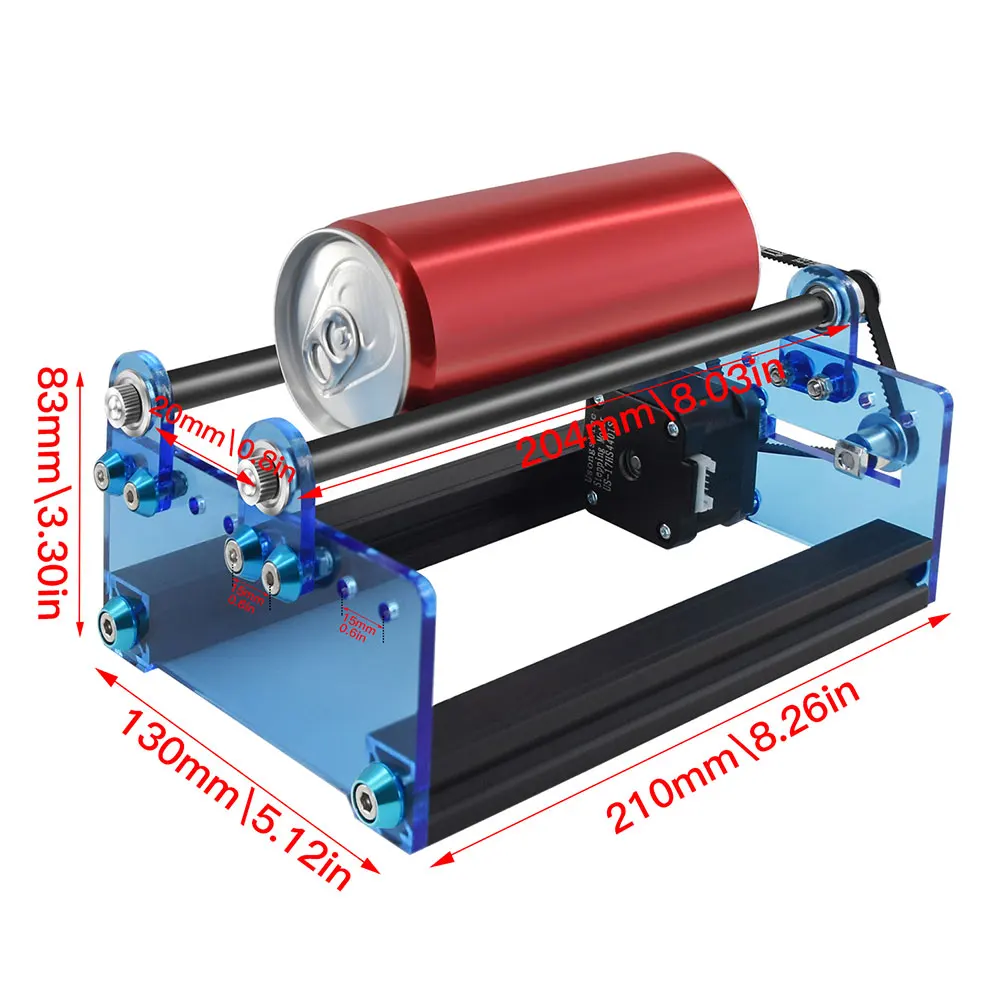 CNC Rotary Roller Y-axis Rotatory Engraving Module 360° Roller Rotating Laser Engraver Y-axis Laser Module for Objects Cans Cups