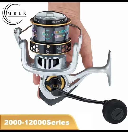 MBLN Brand,Max Drag 25KG/55LB,Durable Spinning Fishing Reel,Alloy Spool,Alloy Gear,CNC Metal Handle,Large Line Capacity photo review